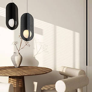 Дизайнерський підвіс-люстра із фетра в графітовому кольорі (805-188-1), фото 2