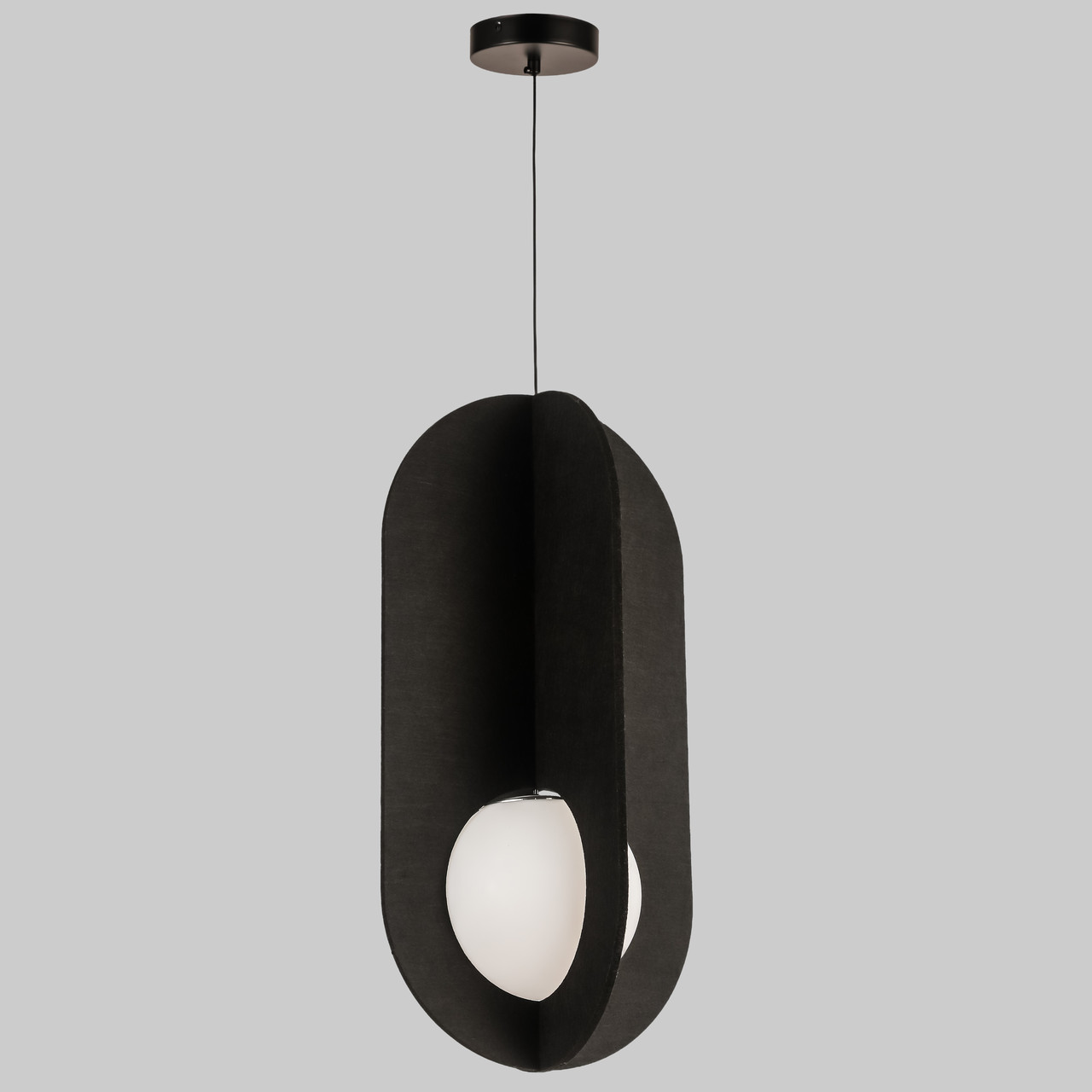 Дизайнерський підвіс-люстра із фетра в чорному кольорі (805-188-1)