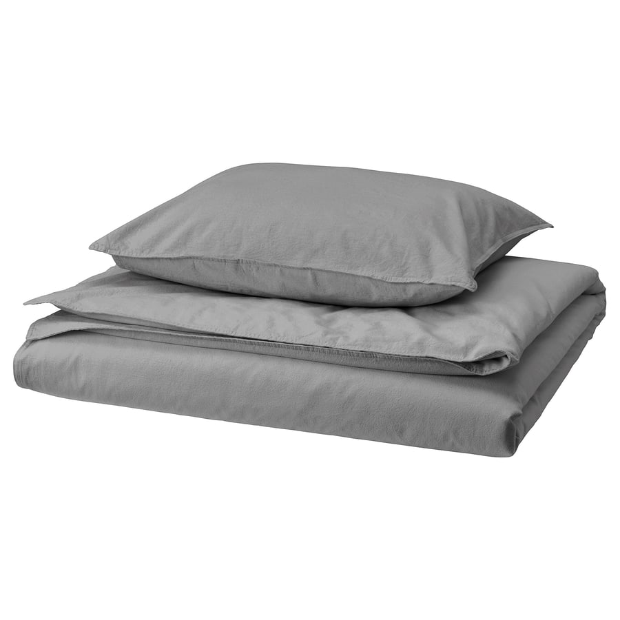 Комплект постільної білизни IKEA ÄNGSLILJA 2 предмети 303.186.67 Сірий, фото 1