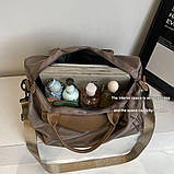 Жіноча спортивна дорожня сумка для тренажерного залу, ручної поклажі з відділенням для взуття Чорна, фото 8