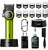 Акумуляторна машинка для стрижки VGR V-001 LED 10 насадок Зелений, фото 10