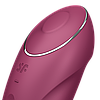 Накладний кліторальний стимулятор з 11 режимами вібрації та 11 режимами постукування Satisfyer Tap & Climax 1 Red, фото 8