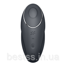 Накладний кліторальний стимулятор з 11 режимами вібрації та 11 режимами постукування Satisfyer Tap & Climax 1 Grey, фото 4