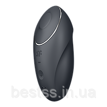 Накладний кліторальний стимулятор з 11 режимами вібрації та 11 режимами постукування Satisfyer Tap & Climax 1 Grey, фото 5