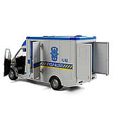 Машинка Поліція укр мова інерція звук світло вірші пісні звук сирени двері та дах відчиняються пластик 26,5*9*12см ( ТК-73429), фото 2