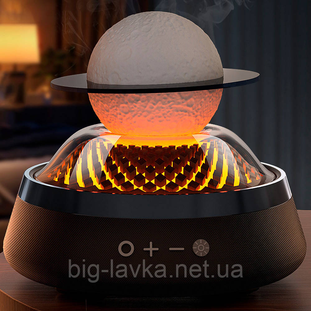 Розумна аромалампа з колонкою та атмосферним підсвічуванням  Чорний, фото 1