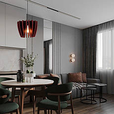 Дизайнерський підвіс-люстра із фетра в бордовому кольорі (805-1248-1), фото 3