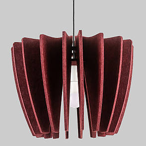 Дизайнерський підвіс-люстра із фетра в бордовому кольорі (805-1248-1), фото 1