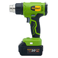 Акумуляторний фен Procraft PH24, 50–550 °C, 170–210 л/хв, 20 В (без АКБ та ЗП), фото 2