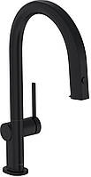Змішувач для кухні Hansgrohe Aqittura M91, довж.виливу - 240мм, витяжний, 1важіль, FilterSystem 210, чорний матовий