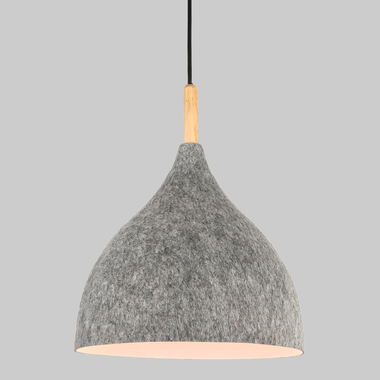 Дизайнерський підвіс-люстра 30см із фетра в сірому кольорі (805-1388-1)