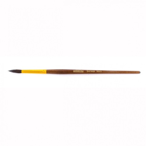 Пензель художній "Maestro" білка, кругла №5, 19см, ТМ 1 Вересня, Україна, фото 1