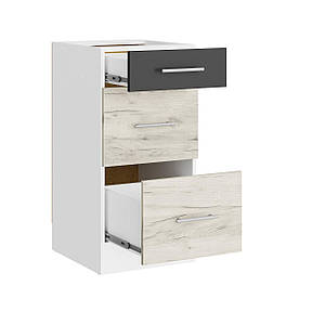 Кухонний модуль 40 Низ 3 шухляди Еко Нова Еверест (400х456х820 мм)