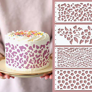 Набір трафаретів для торта 4 шт, бічні 100 мм 0,5 мм (440х280)