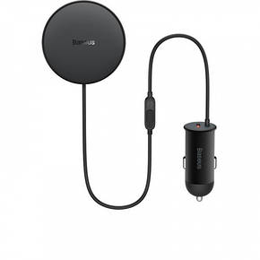 Холдер автомобільний Baseus CW01 MagSafe Wireless Charging 15 W (+ АЗП USB 25 W) Black C40141000111-01, фото 2
