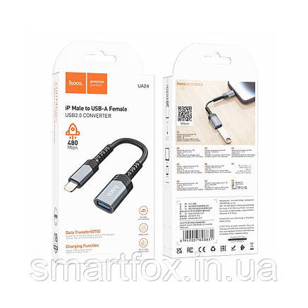 Адаптер Носо UA24 Lightning (M)/USB 2.0 (F), фото 1