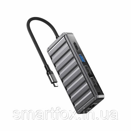 Хаб Type-C XO HUB016 Type-C Multifunctional Docking Station 7в2, фото 1