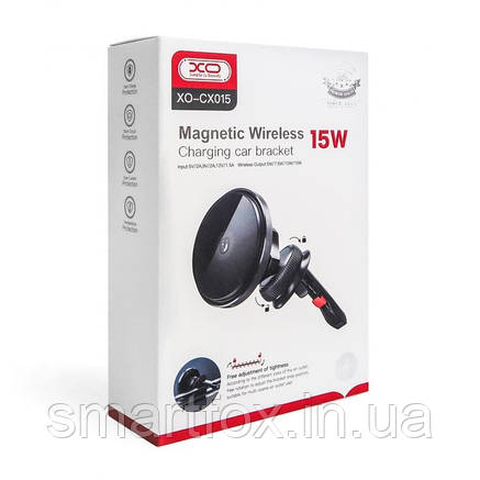 Холдер автомобільний XO CX015 Magnetic car air outlet wireless charging Бездротова зарядка, фото 1