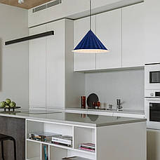 Дизайнерський підвіс-люстра 46см із фетра в синьому кольорі (805-1888-1), фото 4