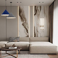 Дизайнерський підвіс-люстра 46см із фетра в синьому кольорі (805-1888-1), фото 5