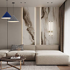 Дизайнерський підвіс-люстра 46см із фетра в сірому кольорі (805-1888-1), фото 3