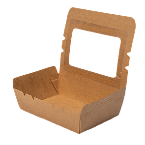 Контейнер крафтовий з вікном 900мл (200шт/ящ)