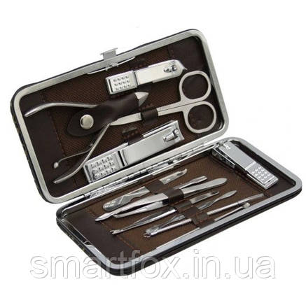 Набір для манікюру та педикюру (12 предметів) у чохлі з малюнком A-127, фото 1