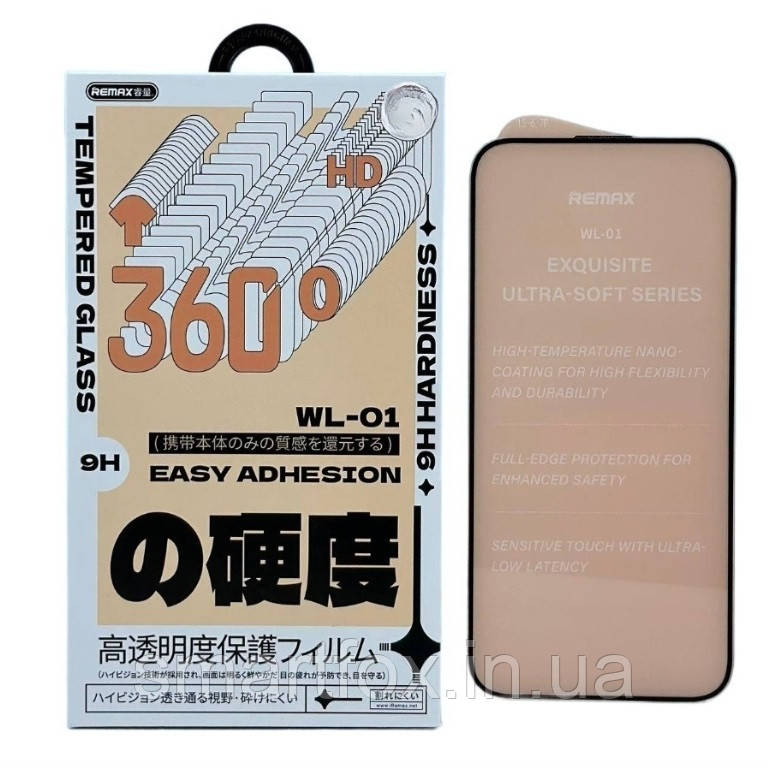 Захисне скло Remax WL-01 Future Ultra-soft Series HD для iPhone 16 Pro Max чорне