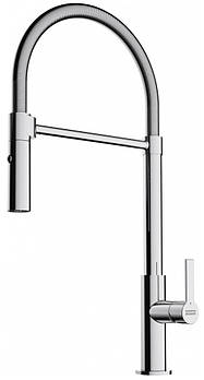 Змішувач для кухні Franke Maris Slim SemiPro, довж.виливу - 216мм, поворотний, 1+1фільтр+душ, хром