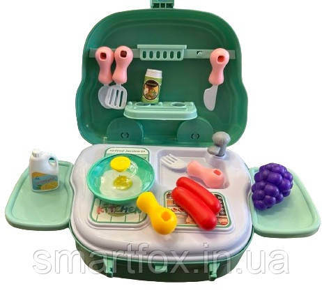 Ігровий набір Кухня у валізці KITCHEN DINING CAR 6155 18 предметів
