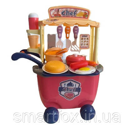 Ігровий набір Кухня дитяча на колесах SHEF COURMET 16 предметів