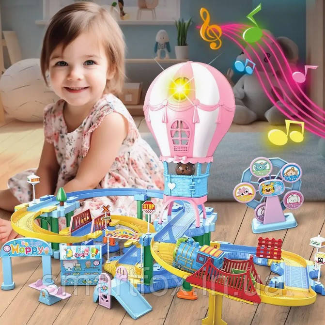 Конструктор Парк атракціонів з машинкою TRACK PARK 3037 66 деталей