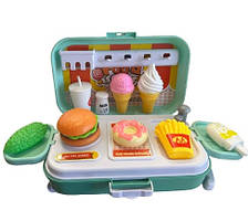 Ігровий набір Кафе фаст-фуд у валізці Food series 6098 9 предметів