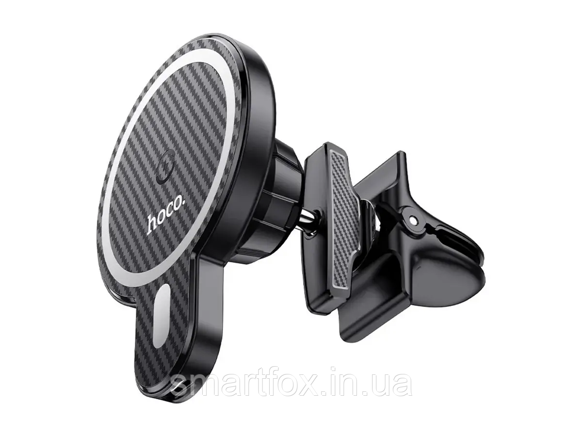 Холдер автомобільний HOCO CA85 + бездротове ЗП магнітний 15W