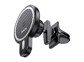 Холдер автомобільний HOCO CA85 + бездротове ЗП магнітний 15W, фото 1