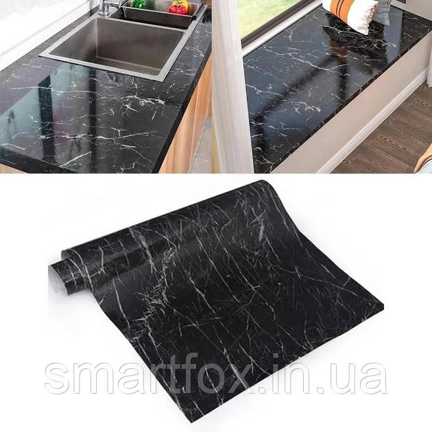 Самоклейна плівка Supretto Мармур чорний