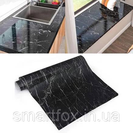 Самоклейна плівка Supretto Мармур чорний, фото 1