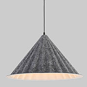 Дизайнерський підвіс-люстра 46см із фетра в сірому кольорі (805-1888-1)