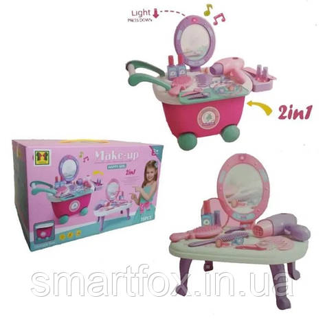 Ігровий набір 2в1 для дівчаток Make-up HAPPY GIRL 688-30A 35 деталей, фото 1