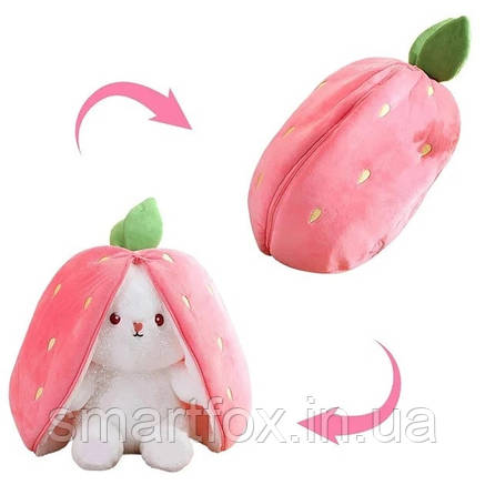 М'яка іграшка-трансформер "Зайчик полуничка" (35 см), фото 1