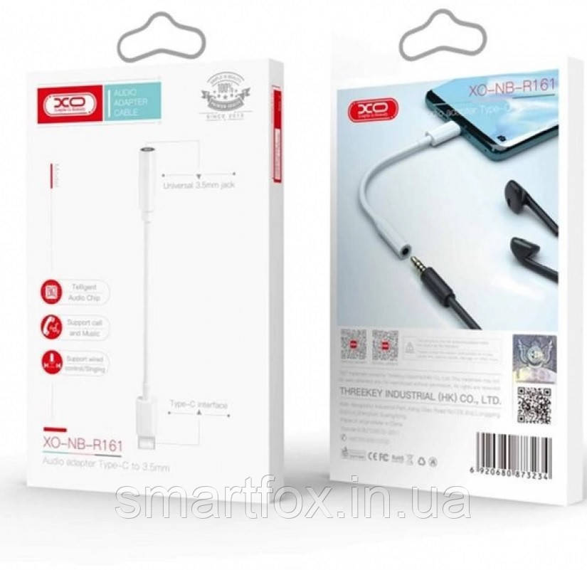 Адаптер XO NB-R161 Type-C / jack 3.5mm
