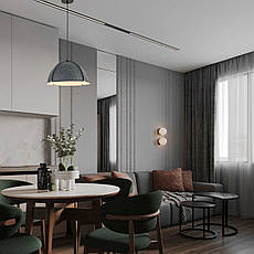 Дизайнерський підвіс-люстра 40см із фетра в сірому кольорі (805-1889-1), фото 3