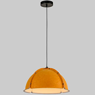 Дизайнерський підвіс-люстра 40см із фетра в жовтому кольорі (805-1889-1), фото 2