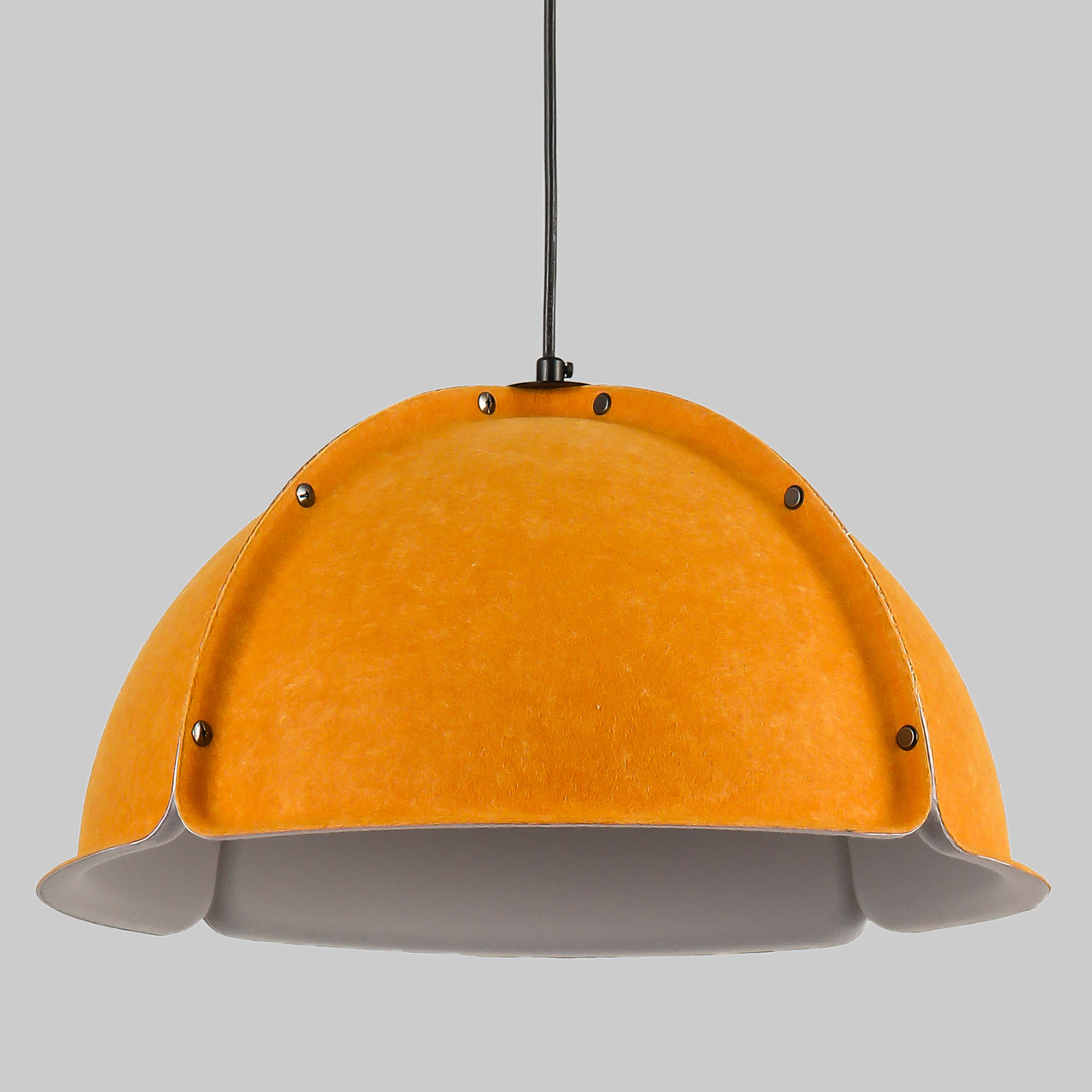 Дизайнерський підвіс-люстра 40см із фетра в жовтому кольорі (805-1889-1)