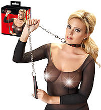 Нашийник з повідцем з екошкіри Bad Kitty Collar And Leash