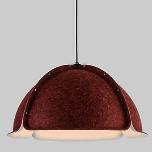 Дизайнерський підвіс-люстра 60см із фетра в бордовому кольорі (805-1889-1), фото 2