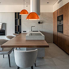 Дизайнерський підвіс-люстра 60см із фетра в помаранчевому кольорі (805-1889-1), фото 4