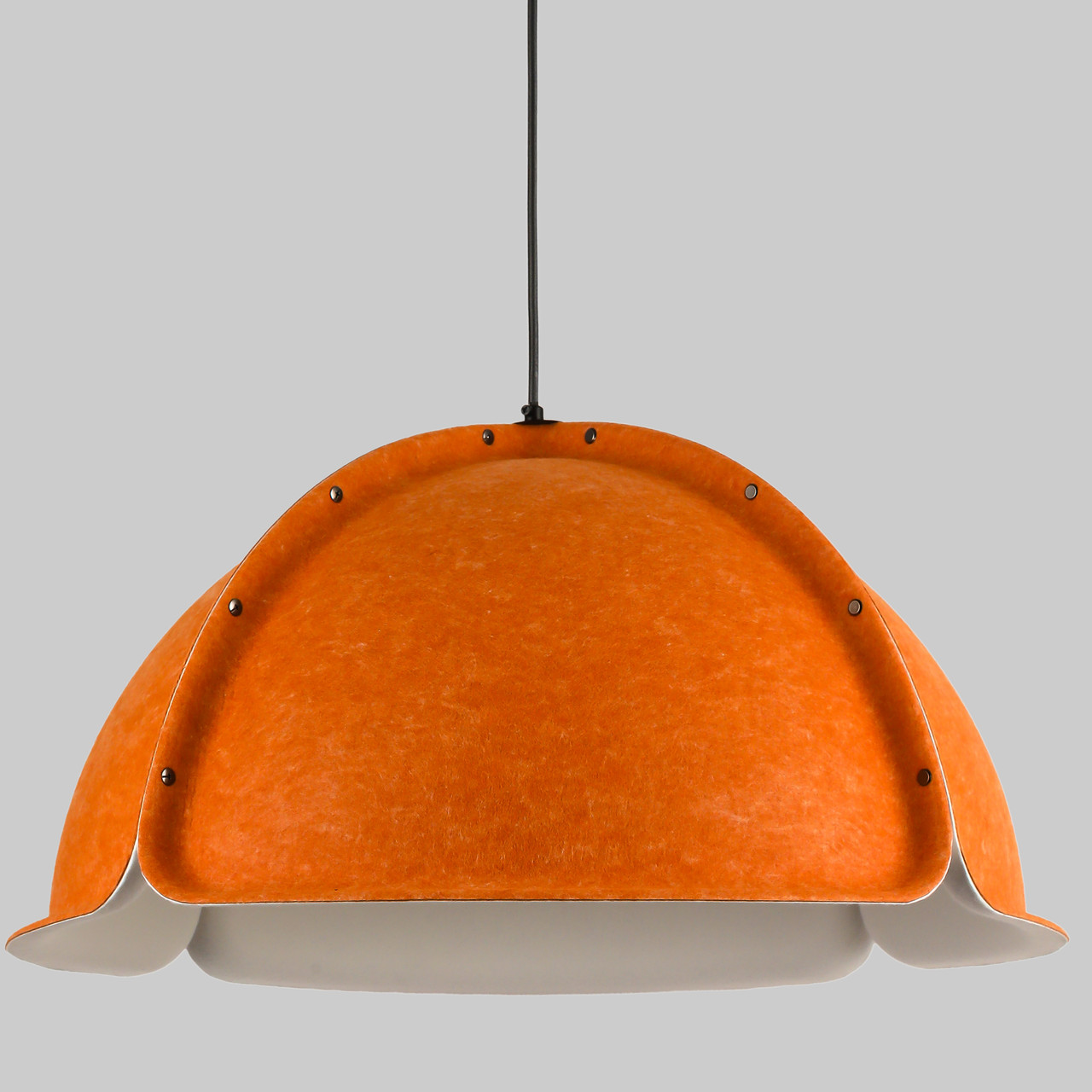 Дизайнерський підвіс-люстра 60см із фетра в помаранчевому кольорі (805-1889-1)