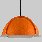 Дизайнерський підвіс-люстра 60см із фетра в помаранчевому кольорі (805-1889-1)