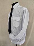 Формована сорочка біла з довгим рукавом, фото 5